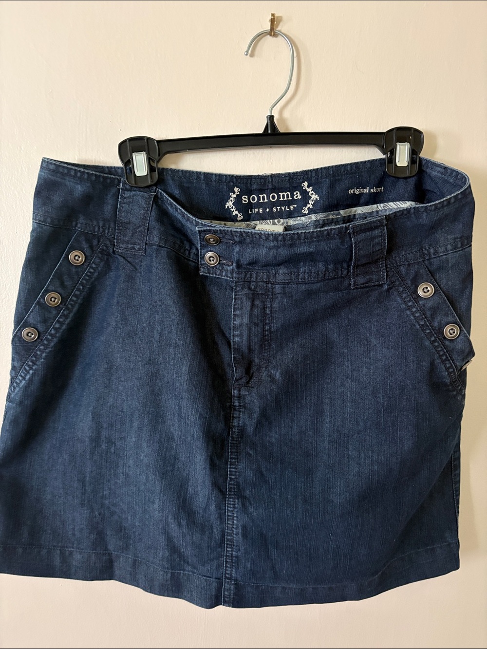 Sonoma Navy Blue Denim Mini Skort